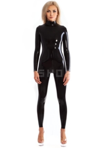 Комбинезон из латекса с молнией в промежности Latex Catsuit with Crotch Zipper.Арт 4