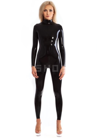 Комбинезон из латекса с молнией в промежности Latex Catsuit with Crotch Zipper.Арт 4