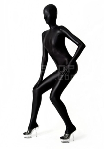 Полностью закрытый комбинезон из спандекса с сильным блеском Spandex Wet Look Zentai.Арт 14